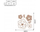 A Set of 6 Flowers Vinyl Decals Modern Wall Art